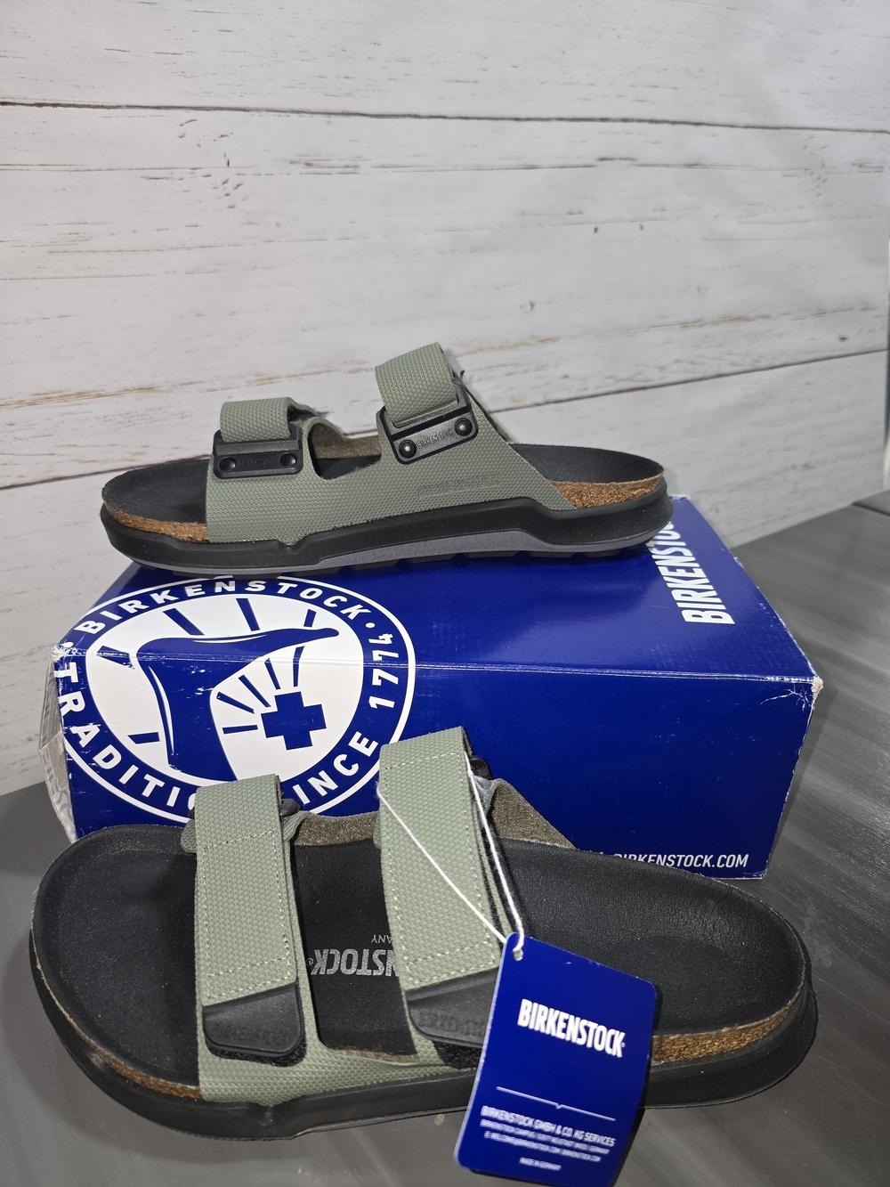 New Birkenstock Sandals Atacama Futura Khaki Olive and Black